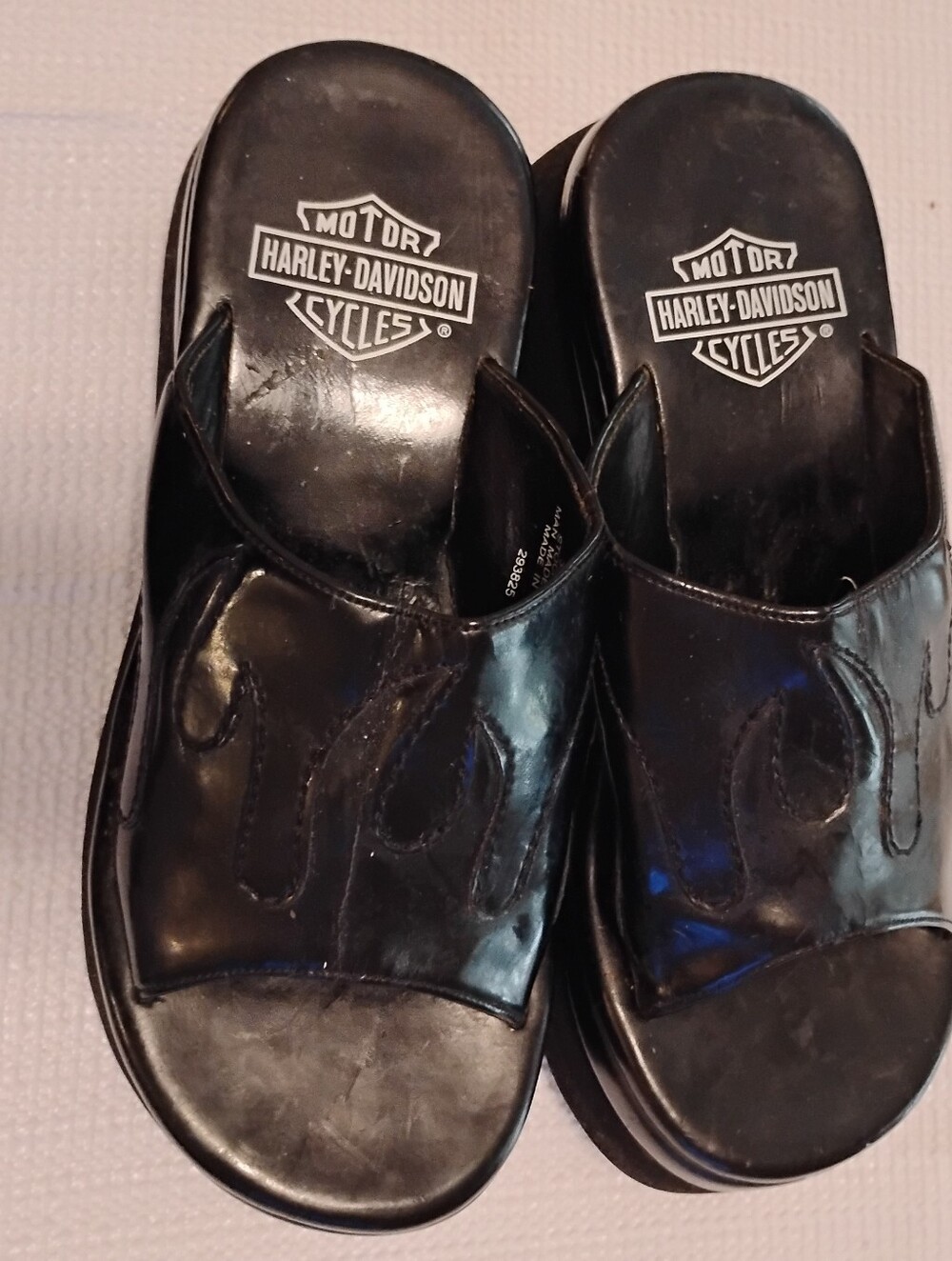 Harley-Davidson Black Slide Sandals with Logo